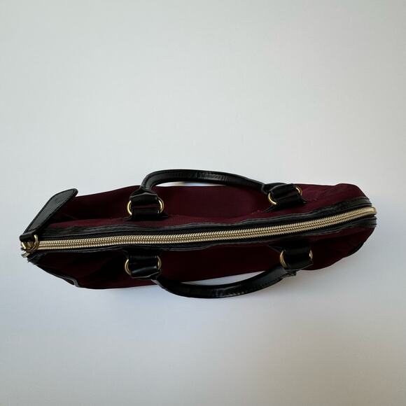 Y2K Victoria's Secret Maroon & Black Mini Tote bag Purse - Picture 7 of 10